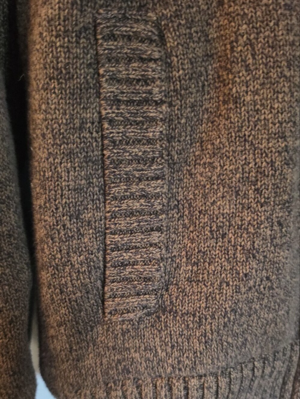 Boston Traders Sherpa Lined Men's Dark Brown Zip-Up Sweater Jacket - Picture 4 of 7